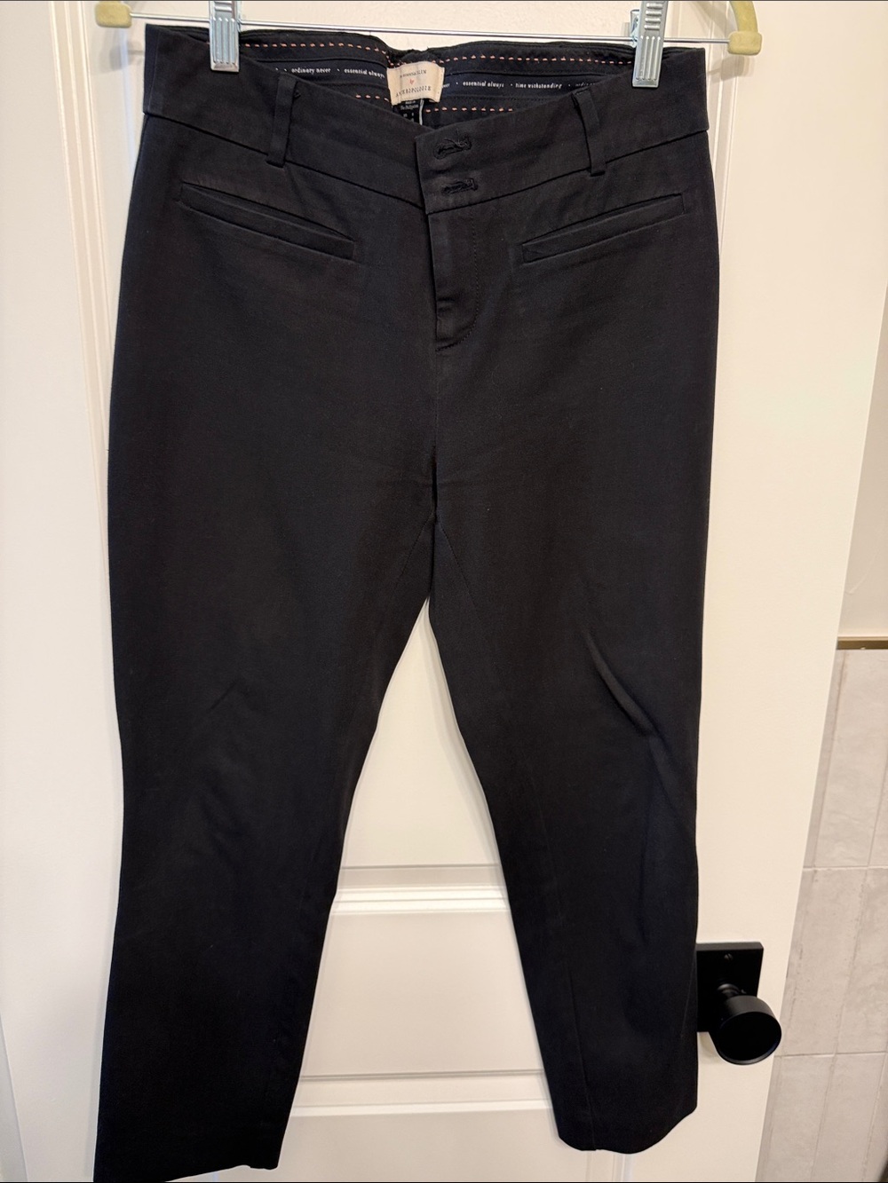 Anthropologie Black Cropped Women's Trousers
